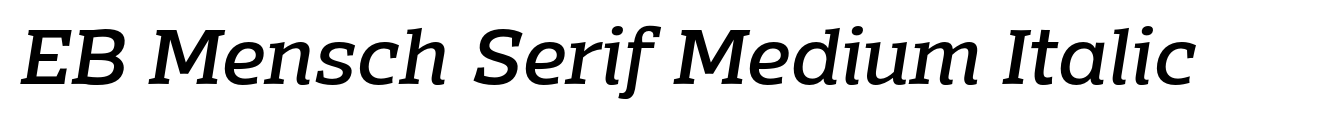 EB Mensch Serif Medium Italic